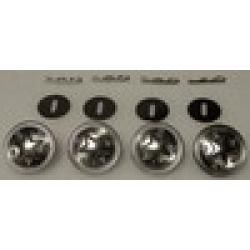 Texas State Silver Uniform Buttons 7/8" LARGE Pins/Washers TX-set of 4
